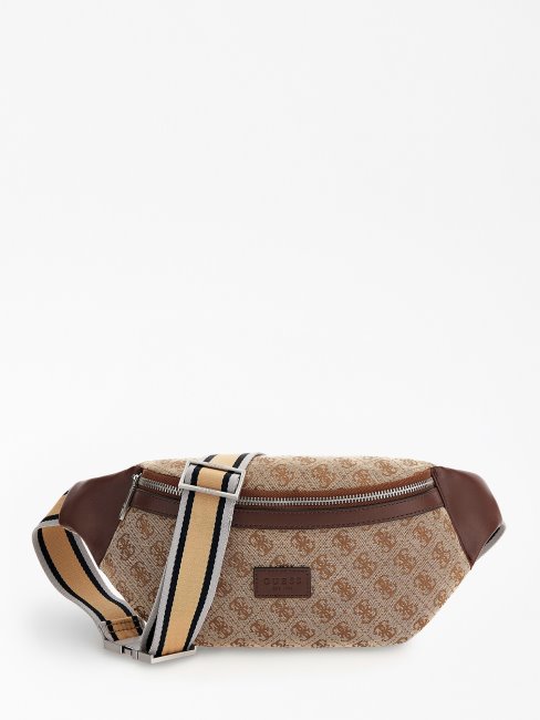 Sac Ceinture Guess Strave 4g Logo Beige