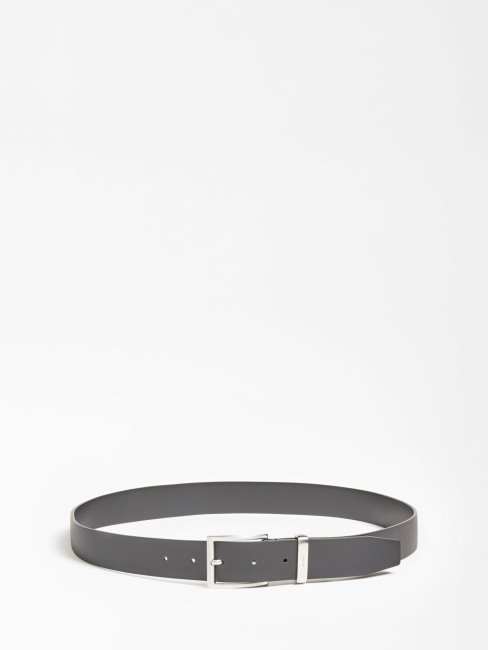 Guess Luxe Ceinture En Cuir Véritable Noir