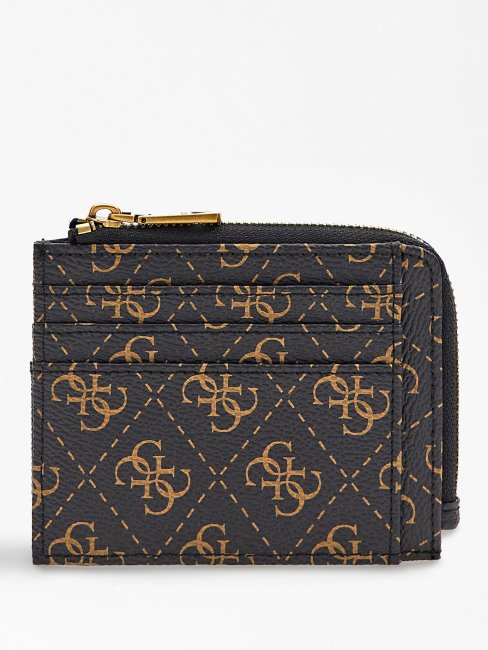 Porte-cartes De Crédit Guess Vezzola 4g Logo Marron