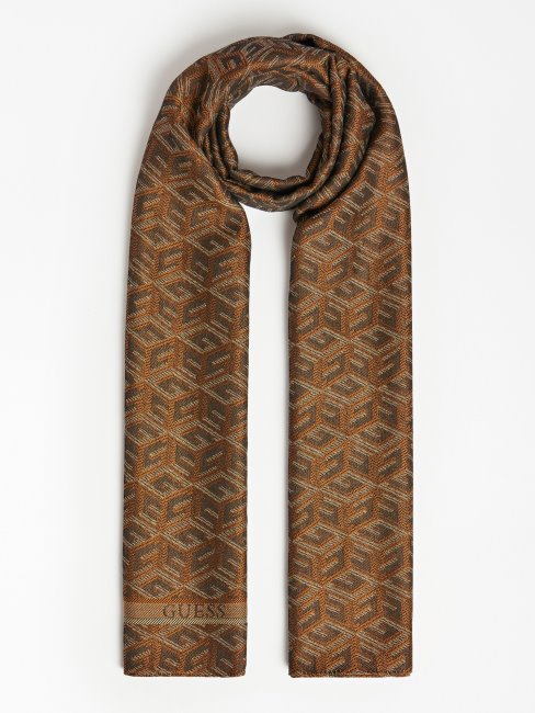 Foulard Guess Ederlo Noir Avec Logo G Cube