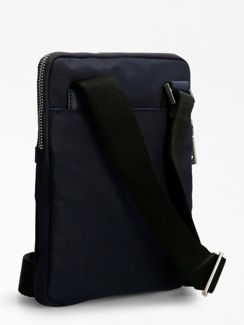 Guess Mini Sac à Bandoulière Intelligent En Nylon Certosa Bleu