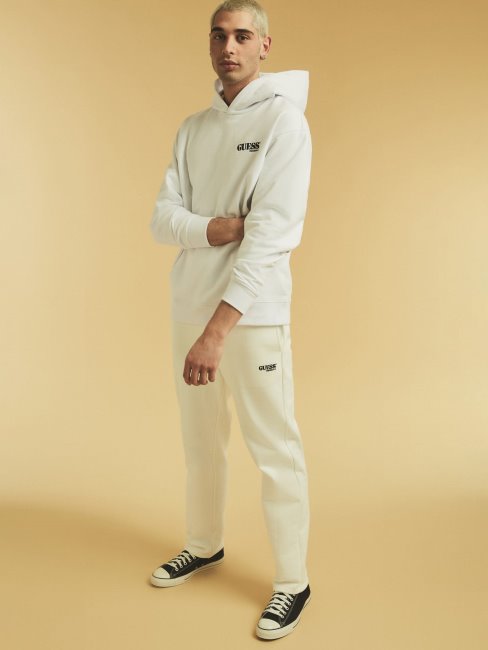Sweat à Capuche Logo Guess Blanc