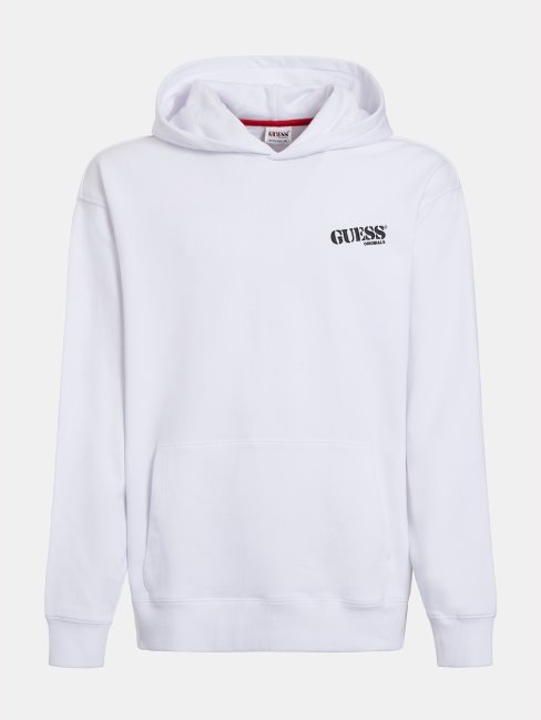 Sweat à Capuche Logo Guess Blanc
