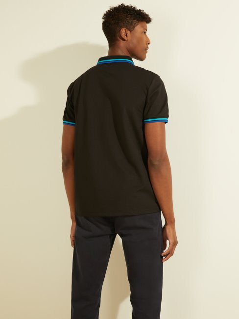 Polo Noir Triangle Logo Guess