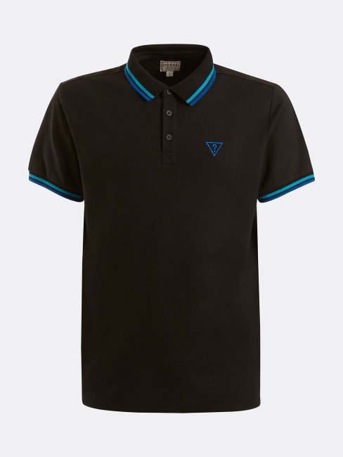 Polo Noir Triangle Logo Guess