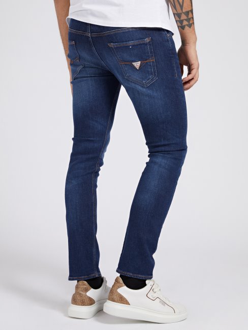 Pantalon Tendance Denim Coupe Skinny Bleu Guess