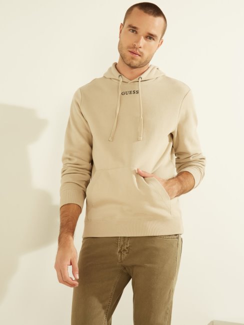 Sweat à Capuche Logo Beige Guess