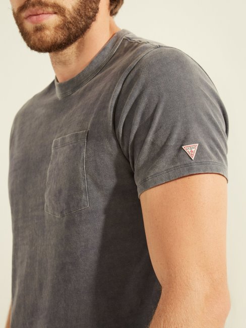 Tee Shirt Argent Poche Devant Guess