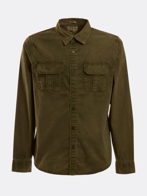 Poches De Chemise Slim Guess Vertes