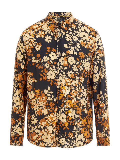 Guess Chemise Imprimé Fleuri Marron