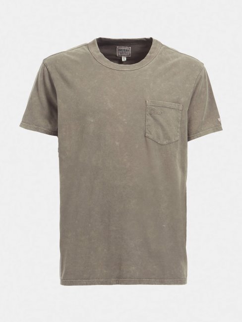 Tee Shirt Poche Devant Guess Vert
