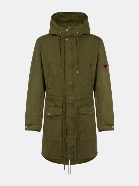 Parka En Coton Vert Guess