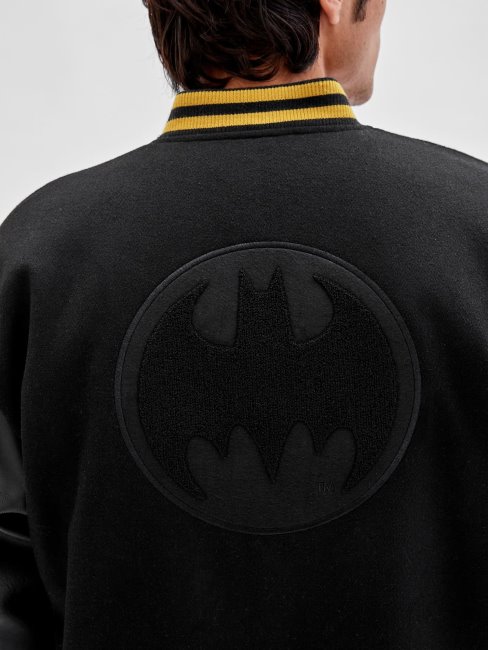 Blouson Noir à Patchs Batman Guess Au Dos