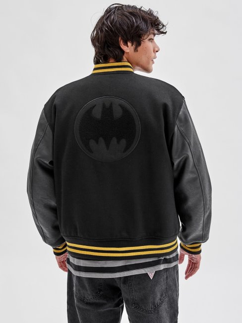 Blouson Noir à Patchs Batman Guess Au Dos