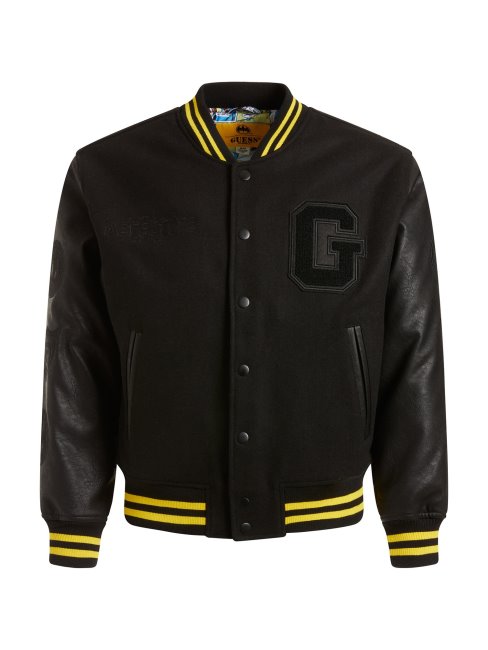 Blouson Noir à Patchs Batman Guess Au Dos