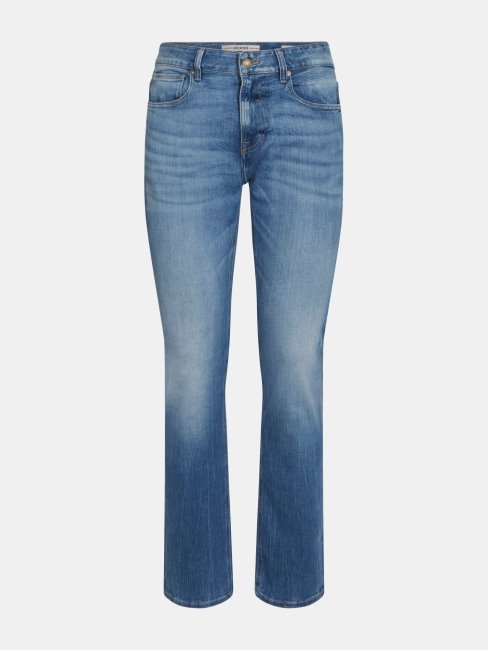 Pantalon Denim Coupe Slim Bleu Tendance Guess
