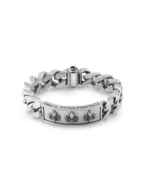 Bracelet Chevalier Fleur' ​​argent Guess