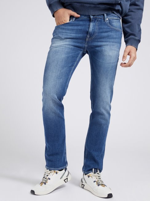 Pantalon Denim Slim Fit Guess Bleu Nouvelle Tendance