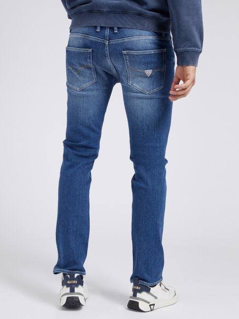 Pantalon Denim Slim Fit Guess Bleu Nouvelle Tendance