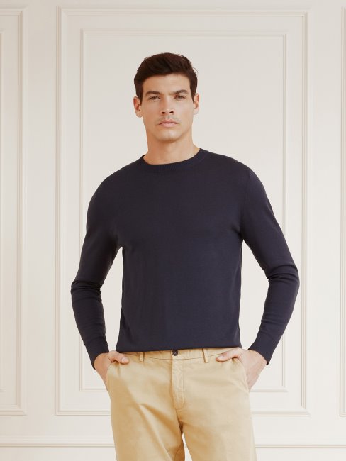 Guess Marciano Pull En Cachemire Bleu