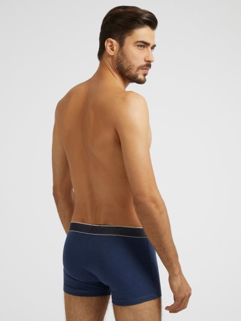 Boxer Bleu Avec Bande Logo Guess