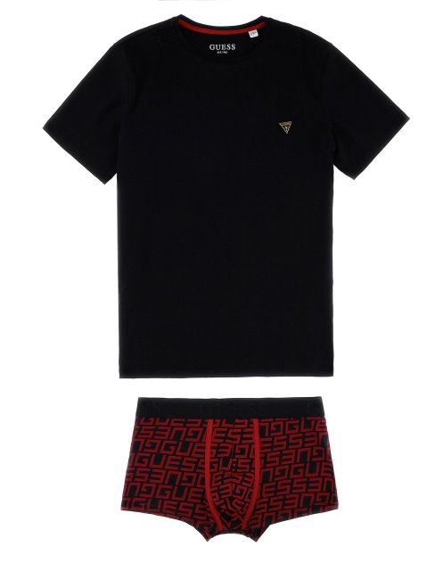 Guess Pack T-shirt Et Boxer Rouge