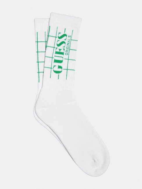 Chaussettes à Logo Imprimé Blanc Multi Guess