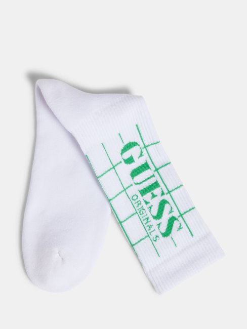 Chaussettes à Logo Imprimé Blanc Multi Guess
