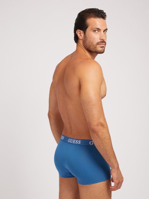 Pack De 3 Boxers Bleus Avec Bande Logo Guess