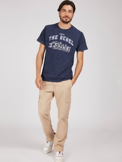 Patch Pantalon Regular Fit Guess Beige