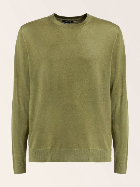 Pull En Laine à Col Rond Marciano Vert Guess