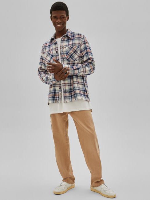 F7ah Chemise En Flanelle à Carreaux Guess