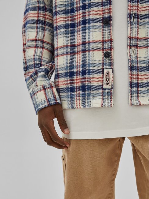 F7ah Chemise En Flanelle à Carreaux Guess
