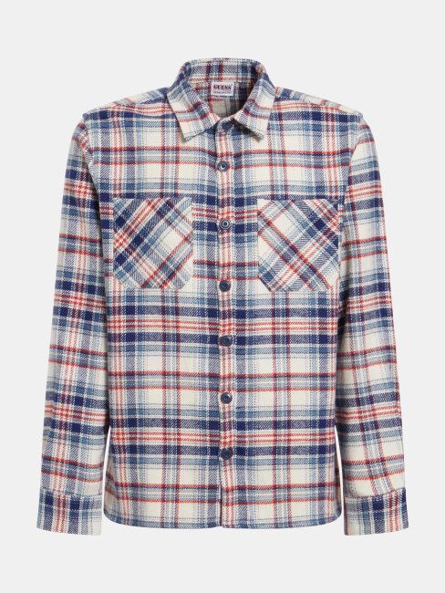 F7ah Chemise En Flanelle à Carreaux Guess