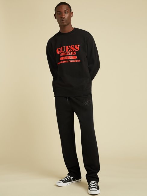 Guess Pantalon De Jogging Logo Noir