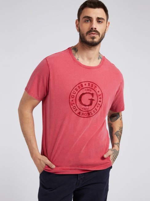 Tee Shirt Logo Devant Rouge Guess