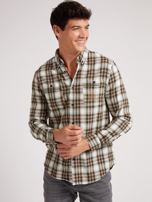 Chemise à Carreaux Macro Motif Multicolore Guess