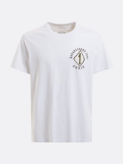 Tee Shirt Patch Blanc Guess
