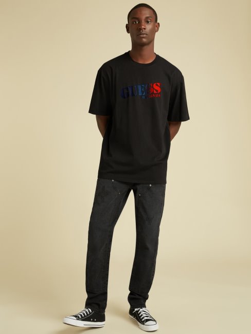 T-shirt à Logo Devant Guess Noir
