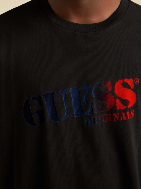 T-shirt à Logo Devant Guess Noir