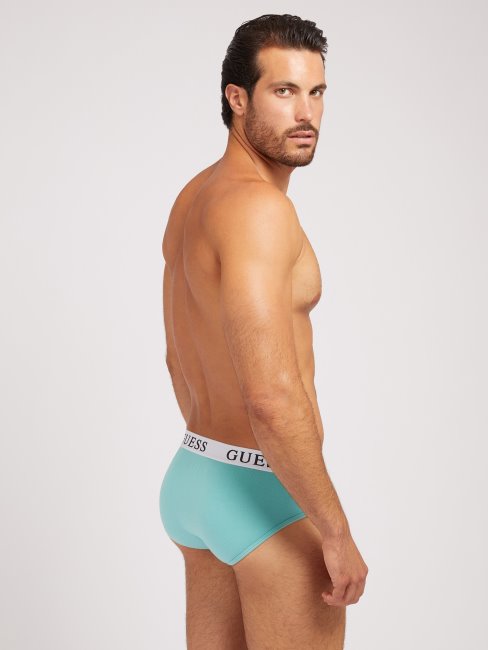 Lot De 3 Slips Guess Bleus Avec Logo