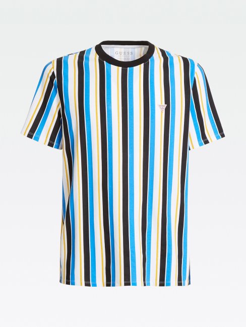 T-shirt à Rayures Motif Guess Multicolore