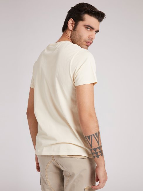 Tee Shirt Logo Triangle Guess Creme