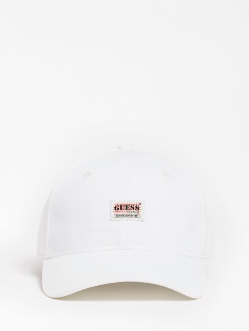 Casquette De Baseball Blanche à Logo Sur Le Devant