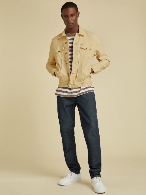 Pantalon En Jean Slim Bleu Foncé Guess