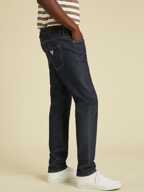 Pantalon En Jean Slim Bleu Foncé Guess