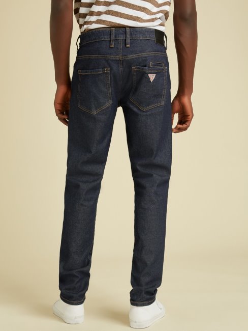 Pantalon En Jean Slim Bleu Foncé Guess