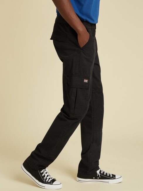 Pantalon Slim Avec Poches Style Cargo Guess Noir