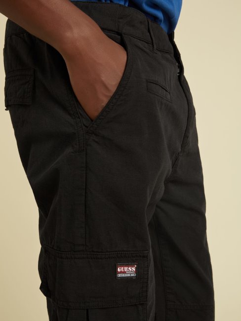 Pantalon Slim Avec Poches Style Cargo Guess Noir