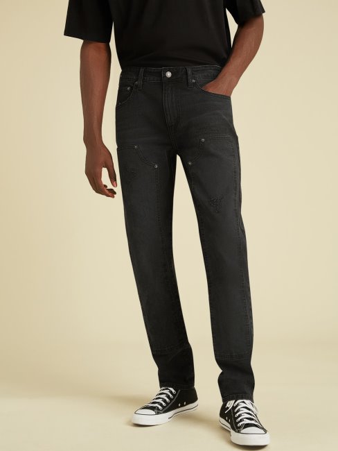 Guess Pantalon En Jean Slim Noir
